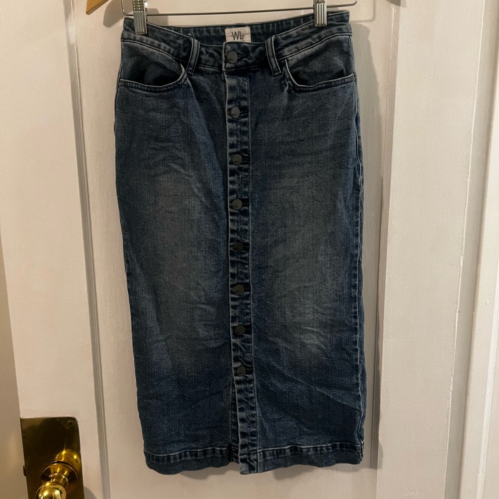 WashLab Jean Midi Skirt
